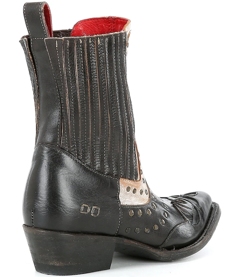 Bed Stu Raise Studded Leather Western Inspired Booties