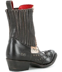 Bed Stu Raise Studded Leather Western Inspired Booties