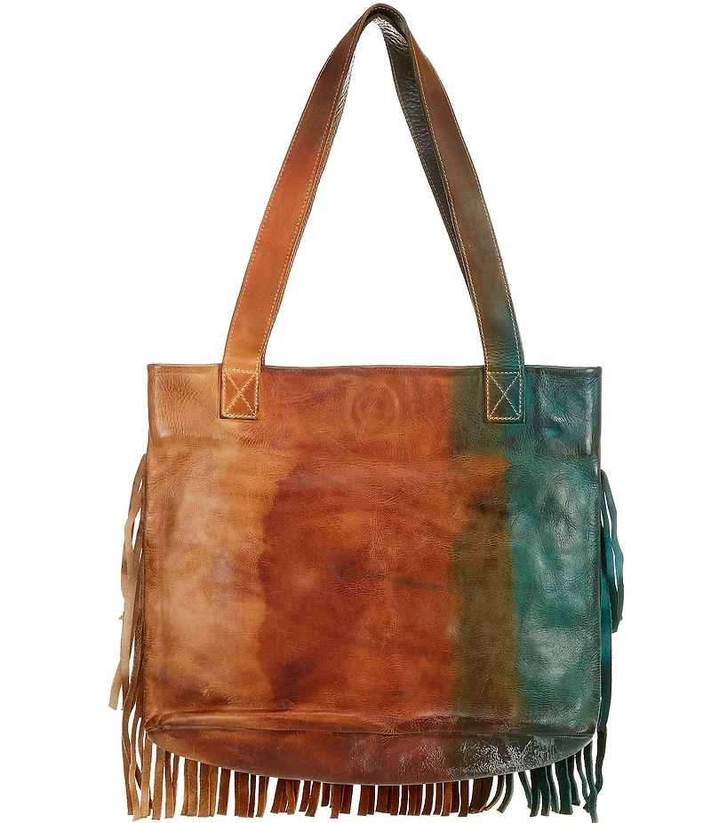 Bed Stu Rimes Fringe Leather Tote Bag