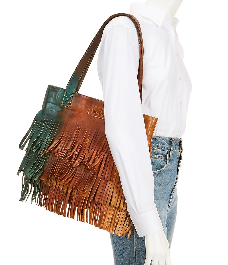 Bed Stu Rimes Fringe Leather Tote Bag