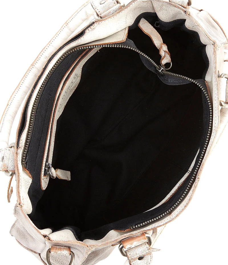 Bed Stu Rockababy Leather Satchel Bag with Contrast Stitching