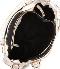 Bed Stu Rockababy Leather Satchel Bag with Contrast Stitching