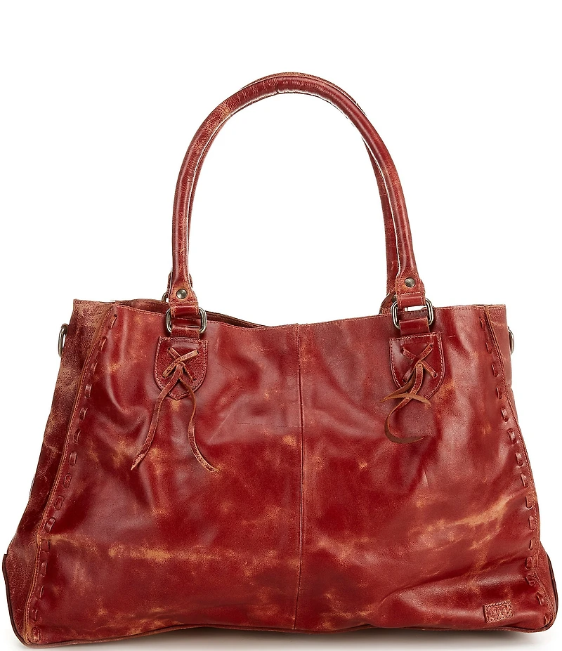 Bed Stu Rockaway Cherry Lacquer Lux Satchel Bag