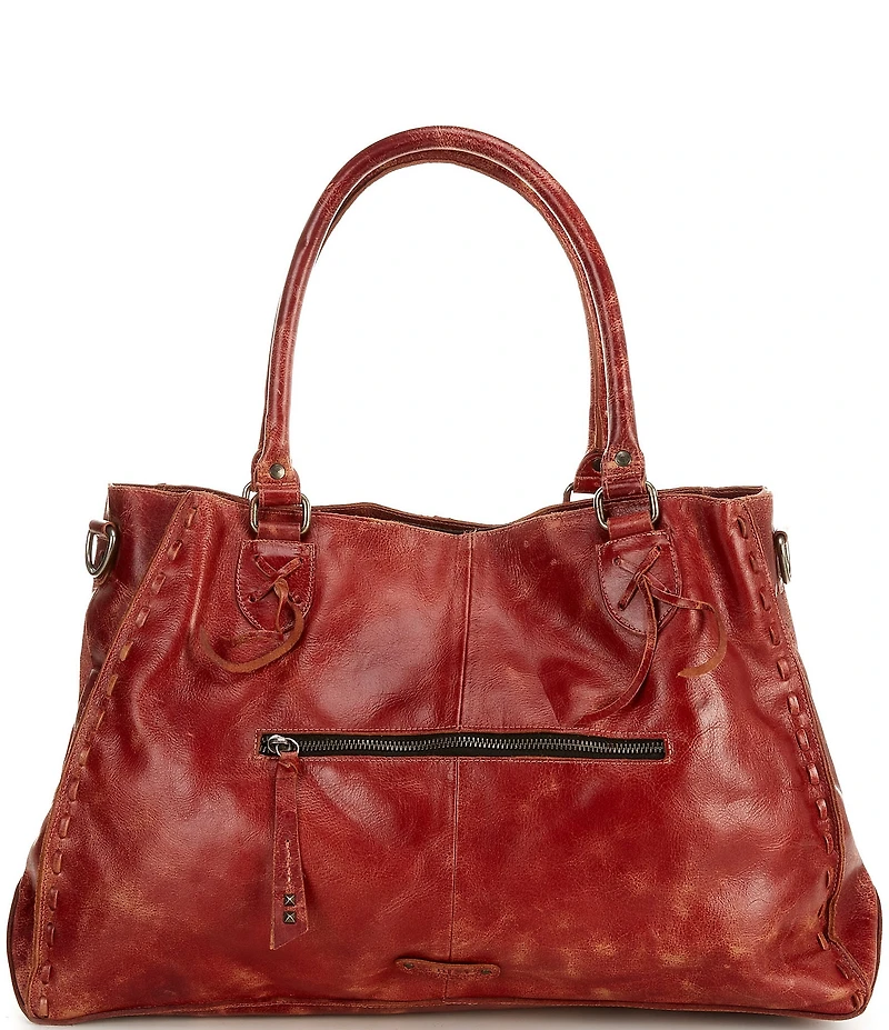 Bed Stu Rockaway Cherry Lacquer Lux Satchel Bag