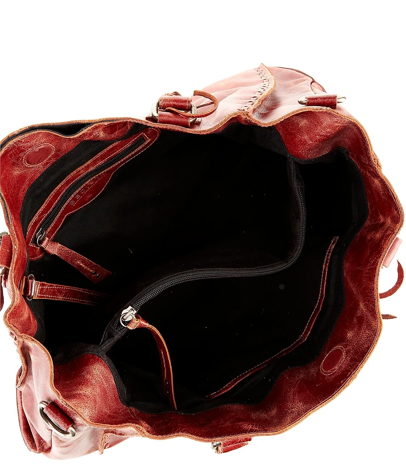 Bed Stu Rockaway Cherry Lacquer Lux Satchel Bag