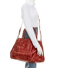 Bed Stu Rockaway Cherry Lacquer Lux Satchel Bag