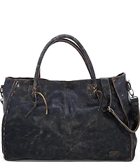 Bed Stu Rockaway Stitch-Detail Distressed Satchel Bag