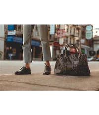Bed Stu Rockaway Stitch-Detail Distressed Satchel Bag