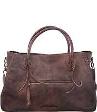 Bed Stu Rockaway Stitch-Detail Distressed Satchel Bag
