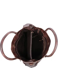 Bed Stu Rockaway Stitch-Detail Distressed Satchel Bag