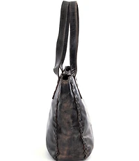 Bed Stu Stevie Black Leather Pick Stitch Tote Bag