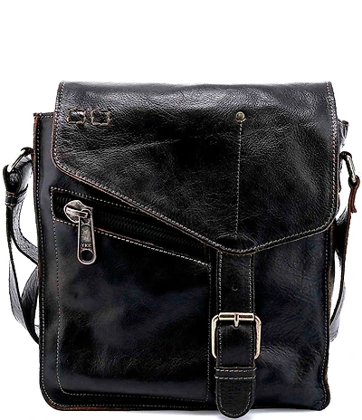 Bed Stu Venice Beach Black Rustic Buckled Crossbody Bag