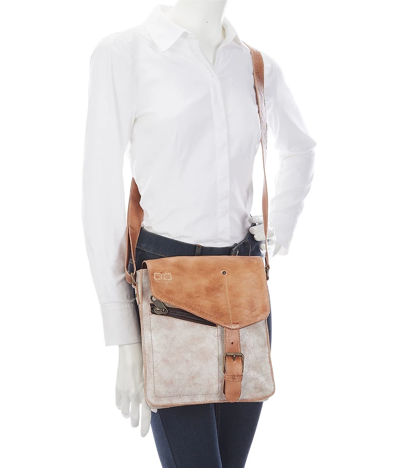 Bed Stu Venice Beach Rustic Leather Buckled Crossbody Bag
