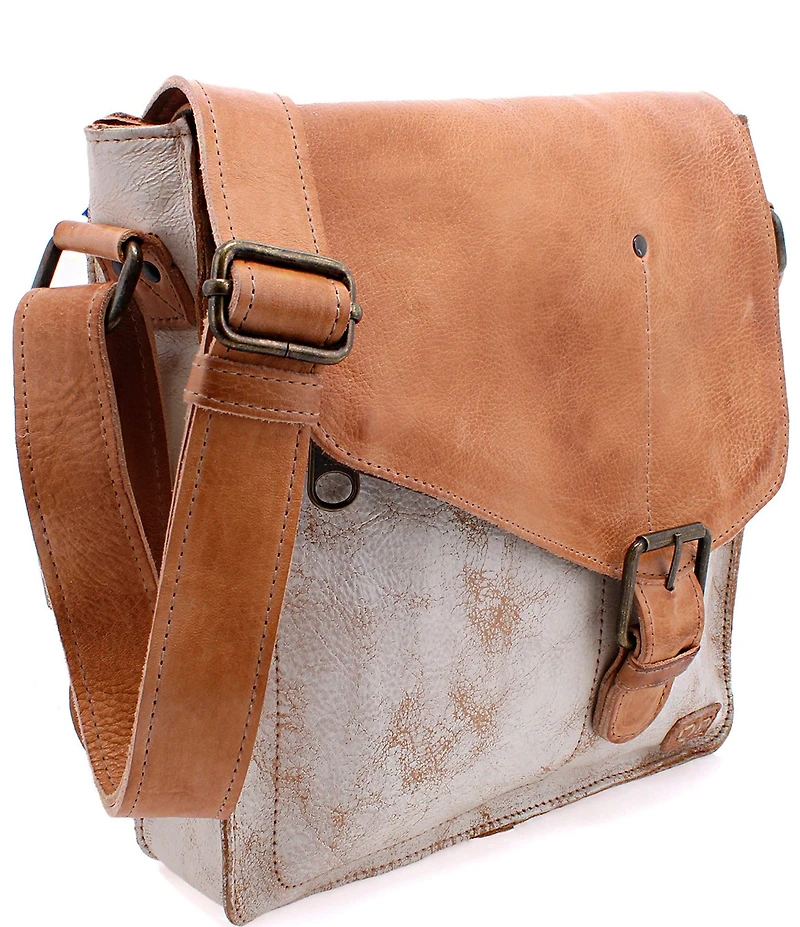 Bed Stu Venice Beach Rustic Leather Buckled Crossbody Bag