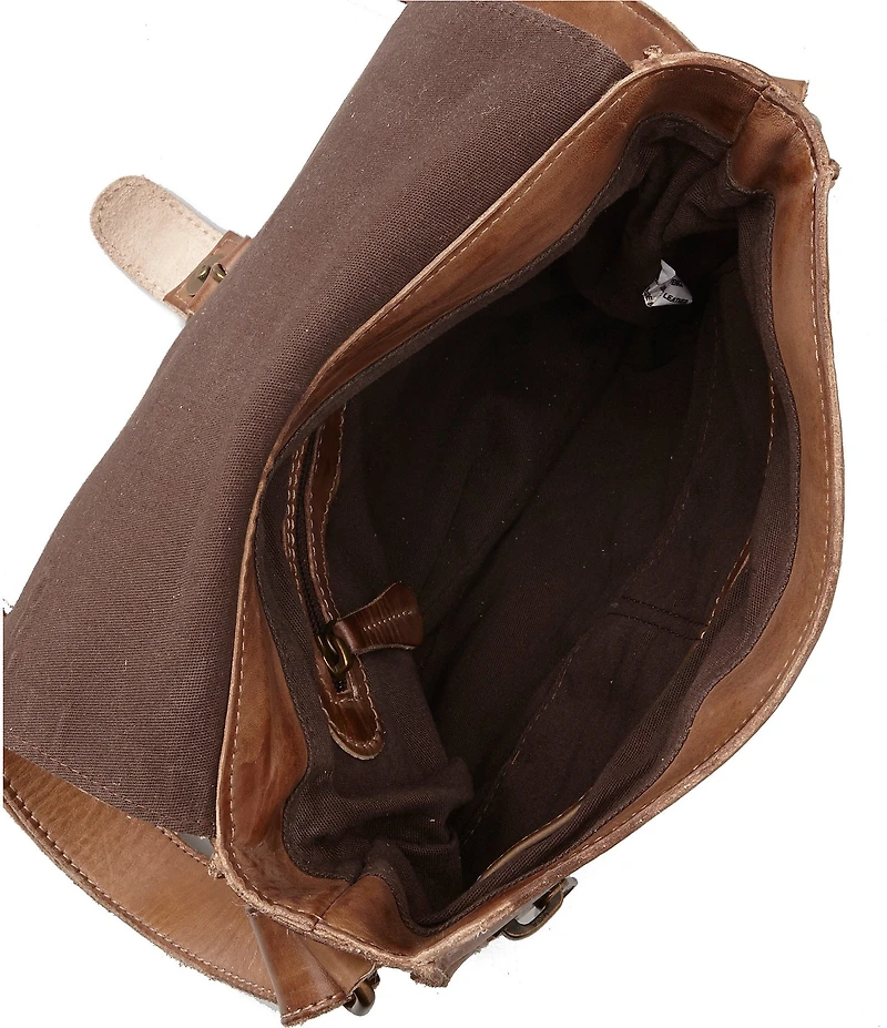 Bed Stu Venice Beach Weathered Leather Buckle Crossbody Bag