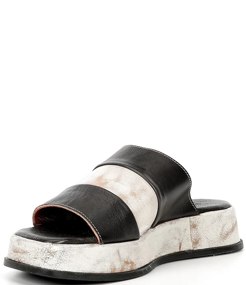 Bed Stu Vext Leather Banded Slide Sandals
