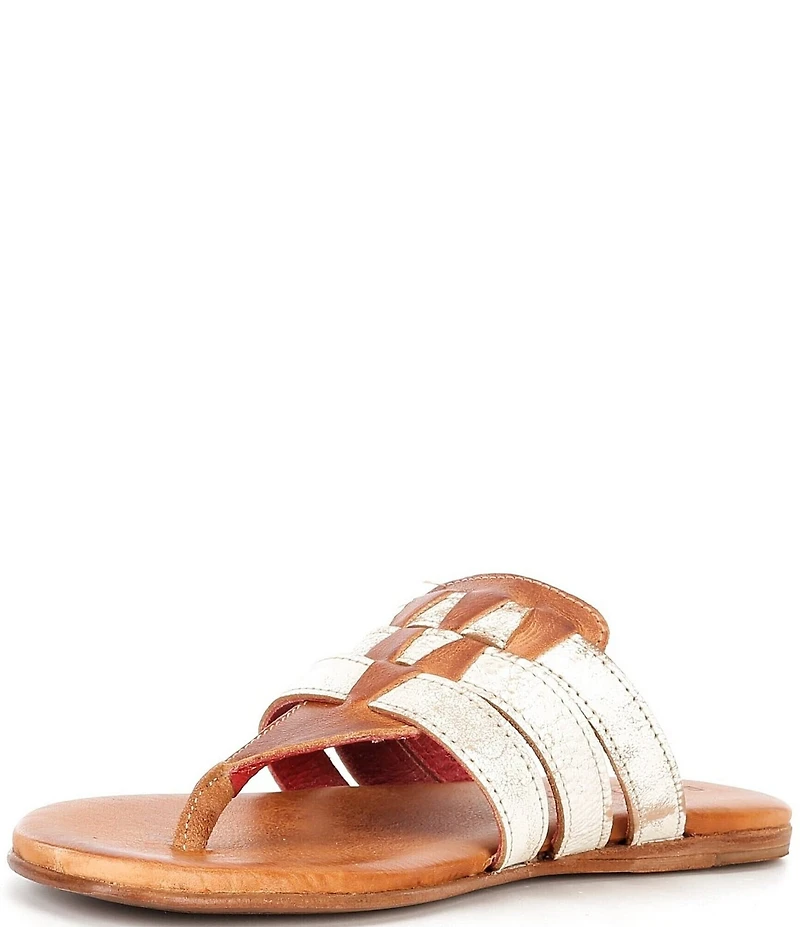 Bed Stu Yoli Leather Triple Banded Thong Sandals