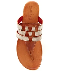 Bed Stu Yoli Leather Triple Banded Thong Sandals