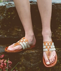 Bed Stu Yoli Leather Triple Banded Thong Sandals