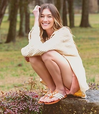 Bed Stu Yoli Leather Triple Banded Thong Sandals