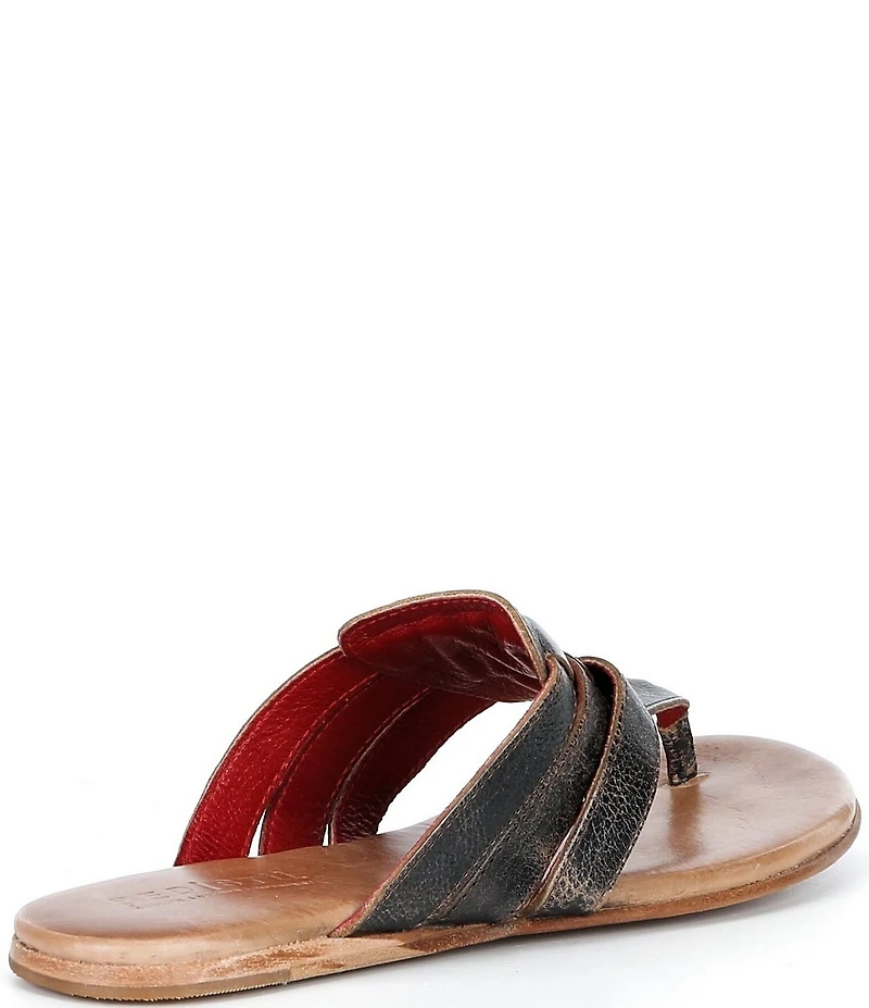 Bed Stu Yoli Leather Triple Banded Thong Sandals