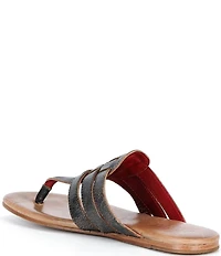 Bed Stu Yoli Leather Triple Banded Thong Sandals