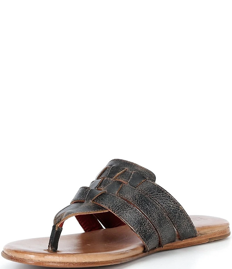 Bed Stu Yoli Leather Triple Banded Thong Sandals