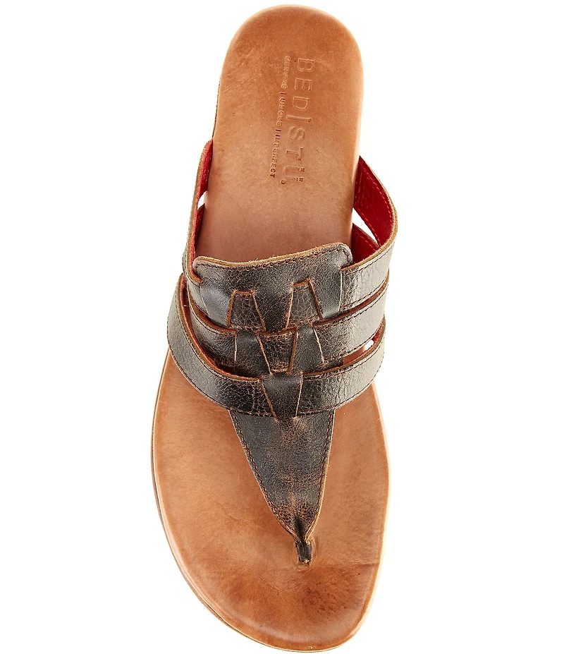 Bed Stu Yoli Leather Triple Banded Thong Sandals