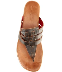 Bed Stu Yoli Leather Triple Banded Thong Sandals