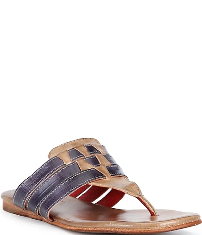 Bed Stu Yoli Leather Triple Banded Thong Sandals