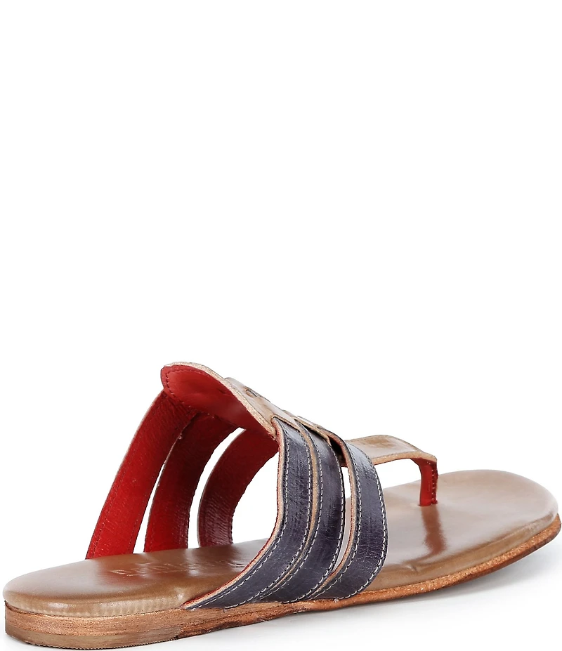Bed Stu Yoli Leather Triple Banded Thong Sandals
