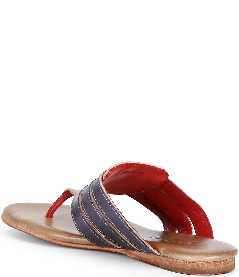 Bed Stu Yoli Leather Triple Banded Thong Sandals