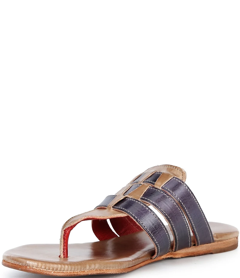 Bed Stu Yoli Leather Triple Banded Thong Sandals