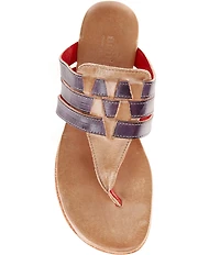 Bed Stu Yoli Leather Triple Banded Thong Sandals