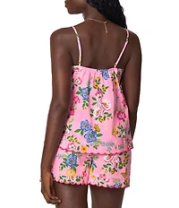 BedHead Butterfly Garden Print Sleeveless V-Neck Organic Cotton Shorty Pajama Set