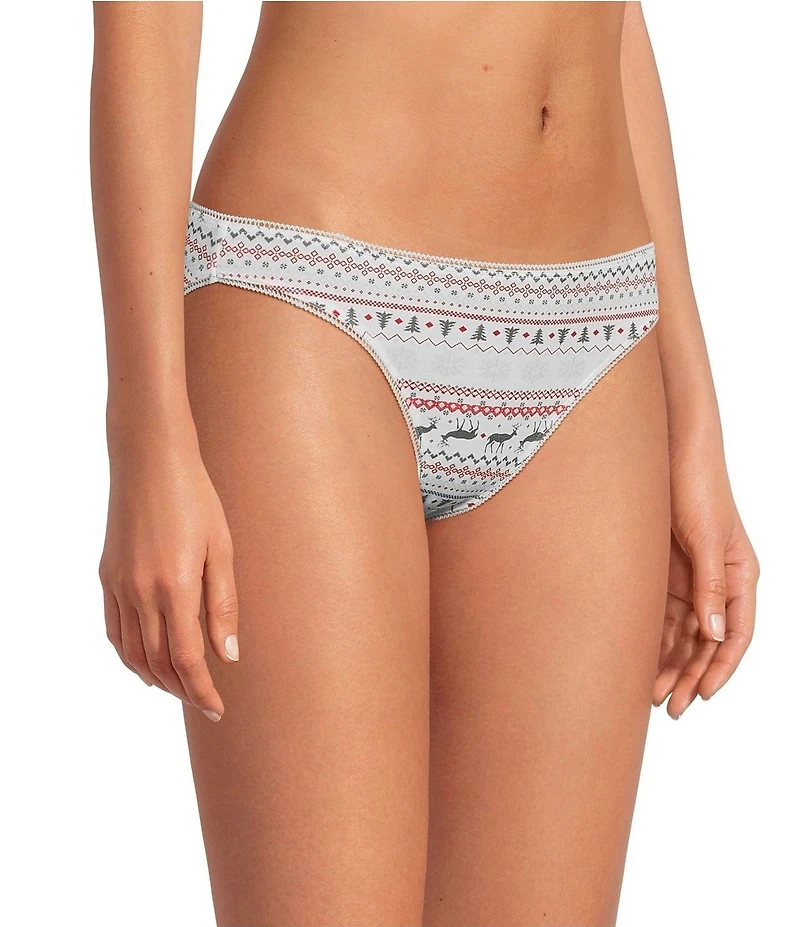 BedHead Knit Forest Fair Isle Print Bikini Panty