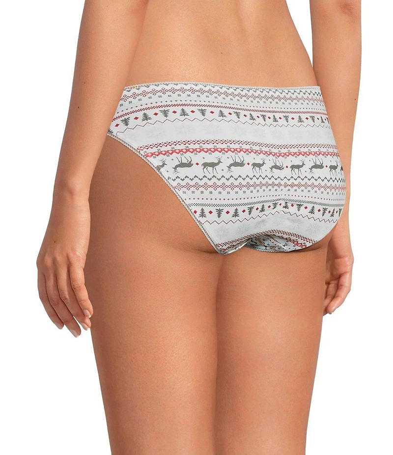 BedHead Knit Forest Fair Isle Print Bikini Panty