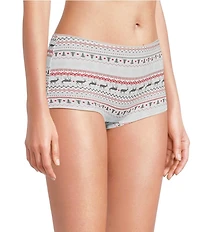 Bedhead Knit Forest Fairisle Print Boyshort Panty
