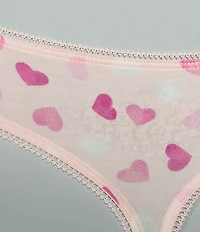 Bedhead Knit Heart Print Wide Side Thong Panty