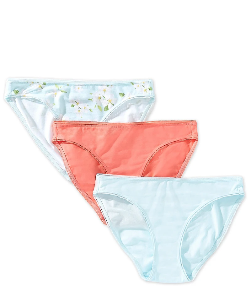 BedHead Knit Lace Trim Bikini Panty 3-Pack