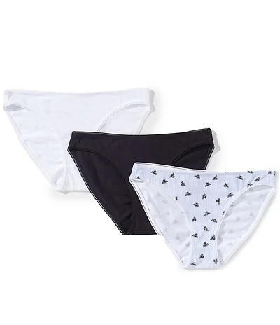 BedHead Knit Lace Trim Bikini Panty 3-Pack