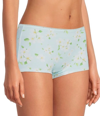 BedHead Knit Lace Trim Honey Bees Print Boyshort Panty 3-Pack