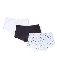 BedHead Knit Lace Trim Honey Bees Print Boyshort Panty 3-Pack