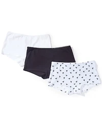 BedHead Knit Lace Trim Honey Bees Print Boyshort Panty 3-Pack