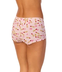 BedHead Knit Lip Print Boyshort Panty