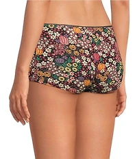 Bedhead Knit Pumpkin Ditzy Print Boyshort Panty