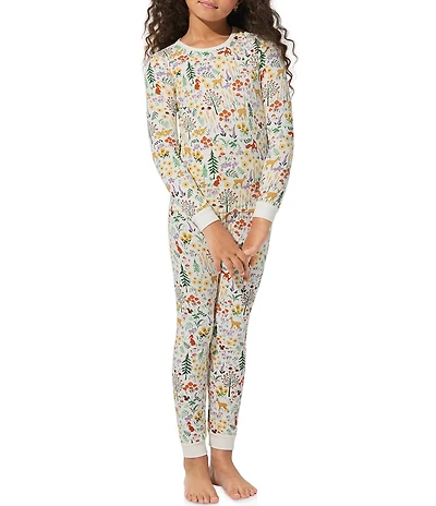 BedHead Little/Big Girls Long Sleeves Forest Trials 2-Piece Pajama Set