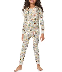 BedHead Little/Big Girls Long Sleeves Forest Trials 2-Piece Pajama Set