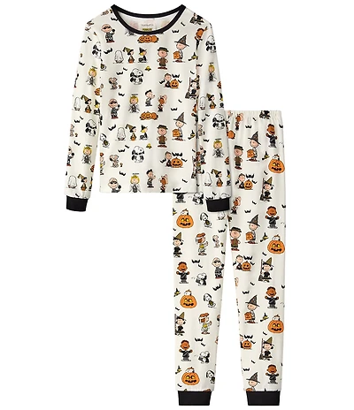 BedHead Little/Big Kids Long Sleeve Snoopy Halloween 2-Piece Pajama Set