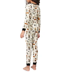 BedHead Little/Big Kids Long Sleeve Snoopy Halloween 2-Piece Pajama Set